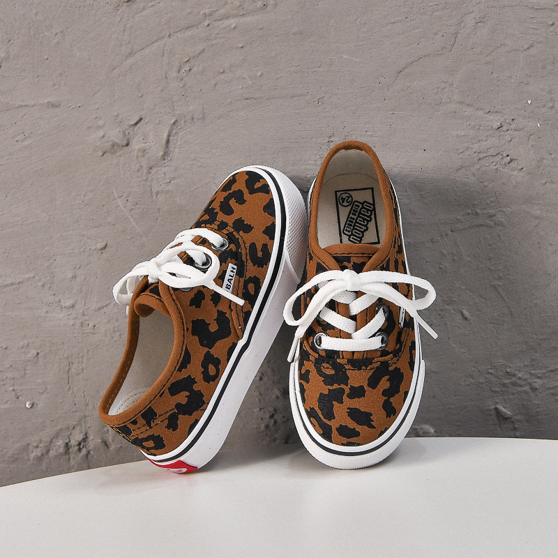 Spring/Autumn New Children Shoes Kids Leopard Canvas Shoes Umshop Colorful Korean Sneakers Boys Soft Soles Girls Shoe Zapatillas Tenis Size US4c-US4y 