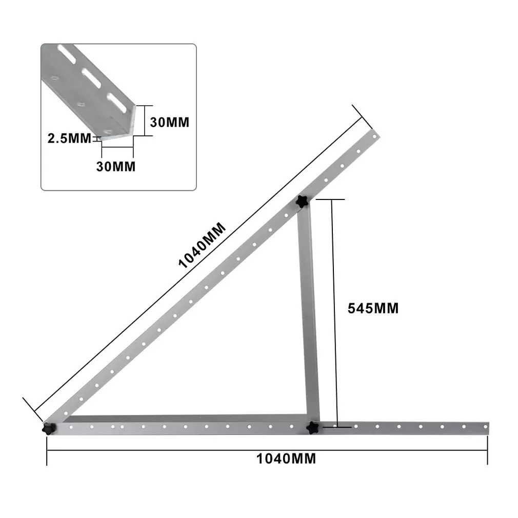 PV Solar Module Bracket Solar Panel Stand Up Up to 104cm Flat Roof DHL