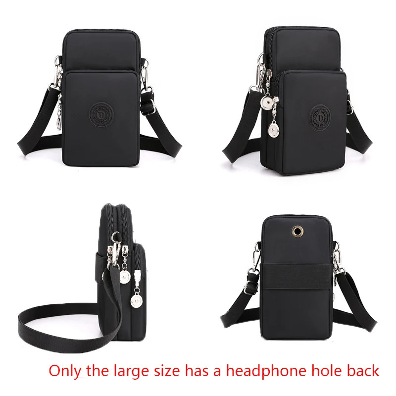 Women Mobile Phone Bag Nylon Cell Phone Bag Coin Purse Strap Shoulder Bag Small Crossbody Bags for Women Wallet Travel Purse 250407