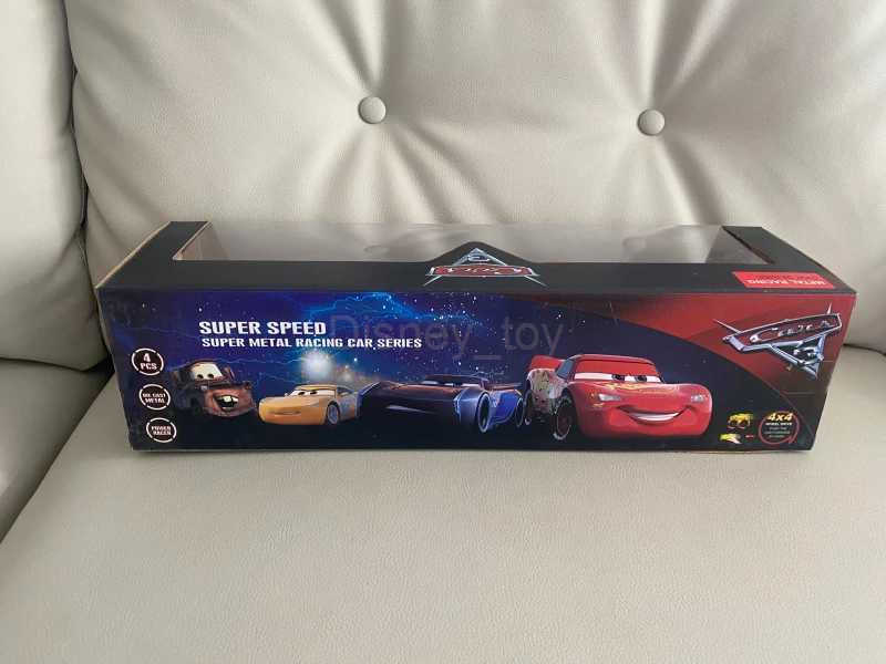 Disney Pixar Cars Off Road Vehicle Pullback Cars 4pcs/set Lightning Mcqueen Alloy Car Model Set Kids Birthday Gift Toys Y240331