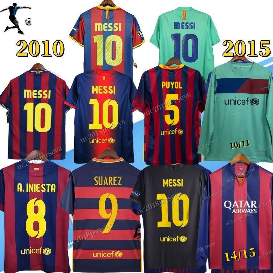 Long sleeve Barjerseys 2015-19 Retro soccer jersey RONALDINHO A.INIESTA CELoNa 15 16 17 18 19 vintage classic football shirt full patch long sleeves
