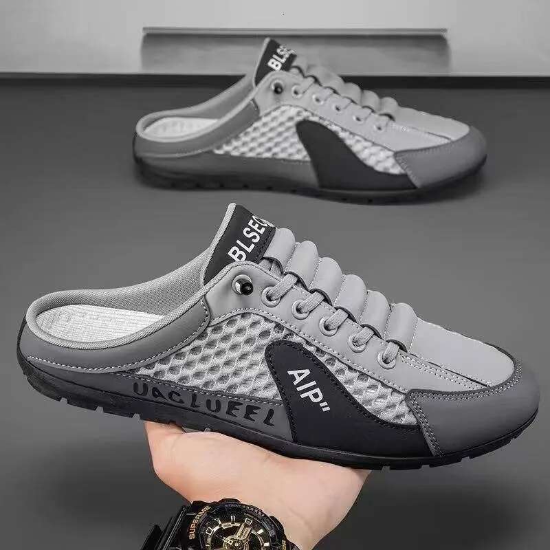 Designer Shoes 2025 Summer New Half Split Soft Bottom Casual Breathable Comfortable Sports Shoes Men's Casual Shoes Bean Shoes Men's Sports 
