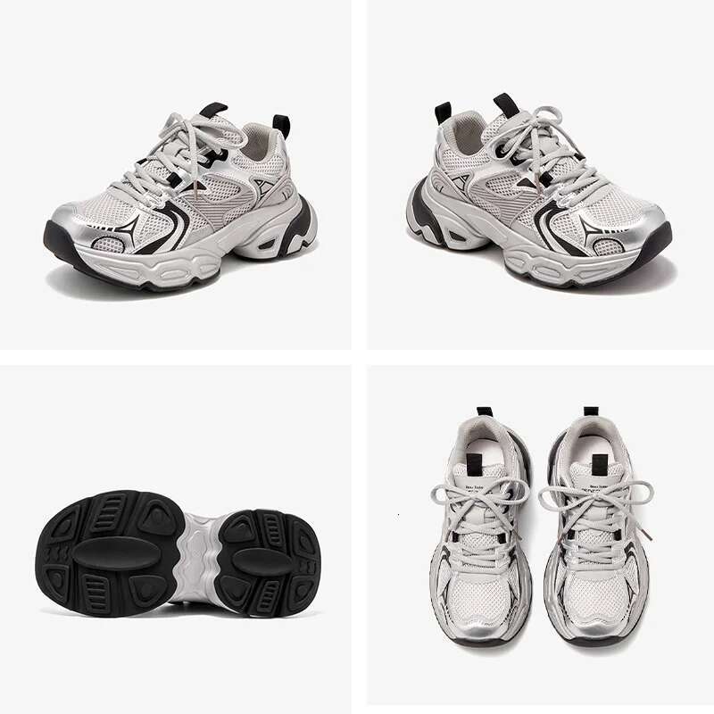 Designer Shoes High-quality Outdoor Sports Shoes For Women Mesh Solid Color Patches Thick Sole Straps 2025 Spring Women's Casual Shoes Handmade R