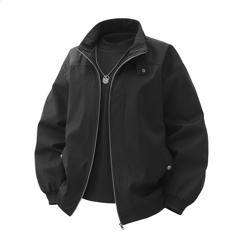 Mens new mens jacket trendy brand casual workwear stand collar pilot jacket plus mens jacket - view 4
