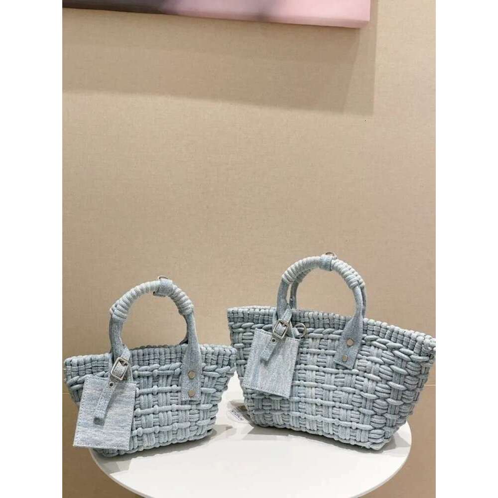Women's Bags New Summer Crossbody Bags Fashion Woven Denim Women Light Blue Casual Totes Haruku Bucket Vintage Shoulder Bag