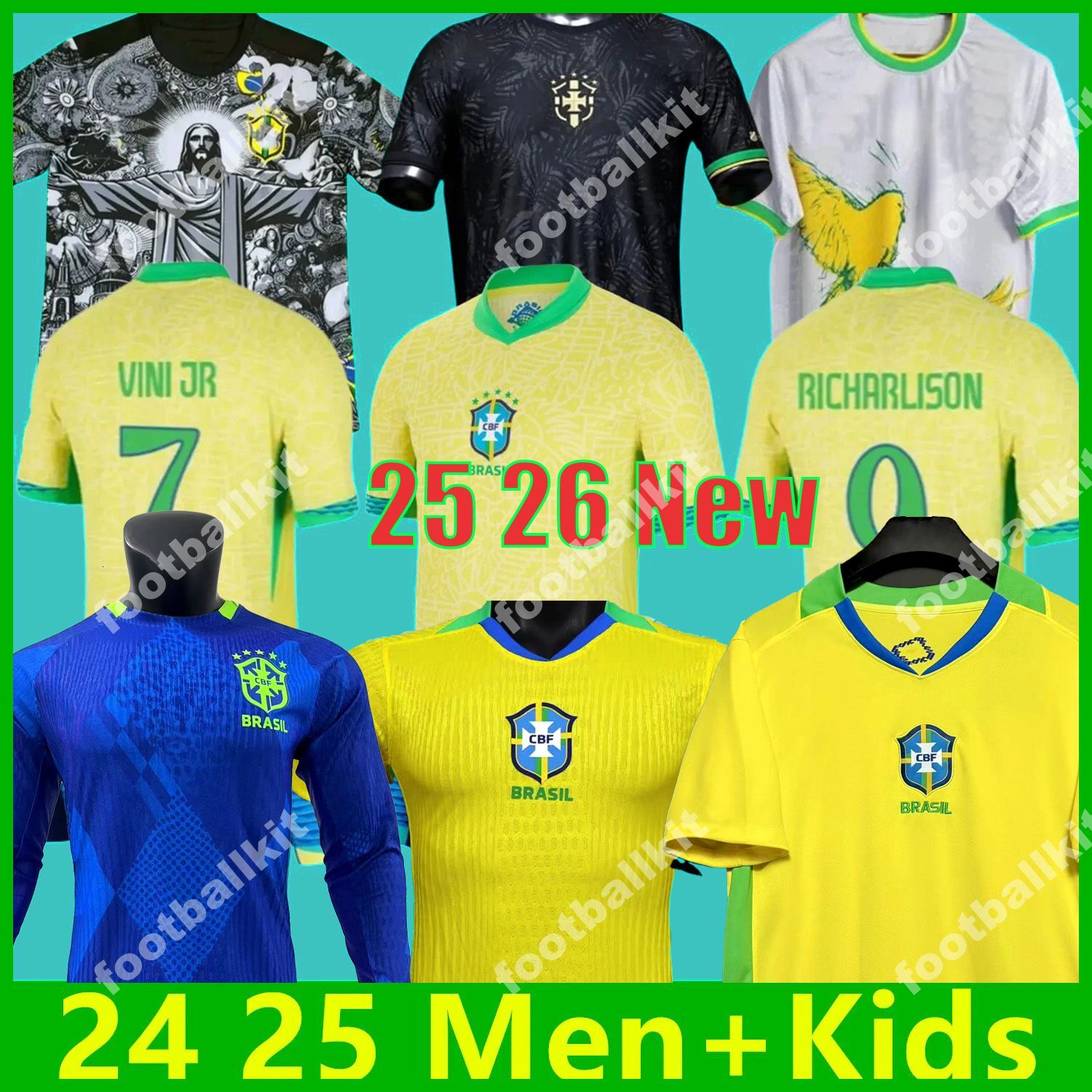 25 26 brazil jersey 2024 2025 2026 soccer jerseys Camiseta de futbol PAQUETA RAPHINHA BRAZIL football shirt maillots MARQUINHOS VINI JR brasil RICHARLISON MEN KIDS