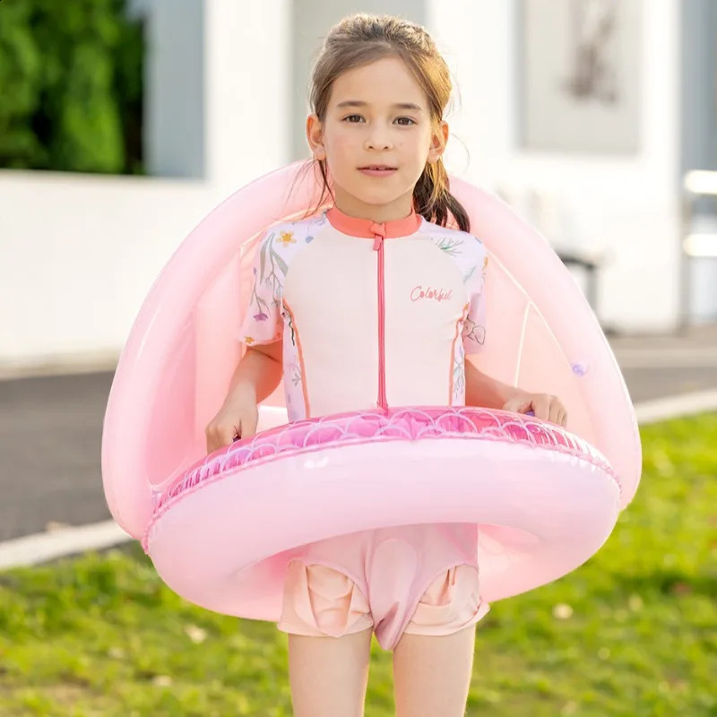 Outdoor water sports childrens swimming ring summer sunshine baby seat with handle pool play floating 250321