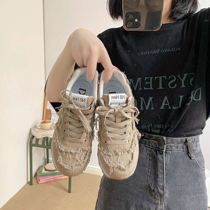 designer shoes new Retro brushed and distressed men's and women's couple running shoes damaged version canvas sports shoes