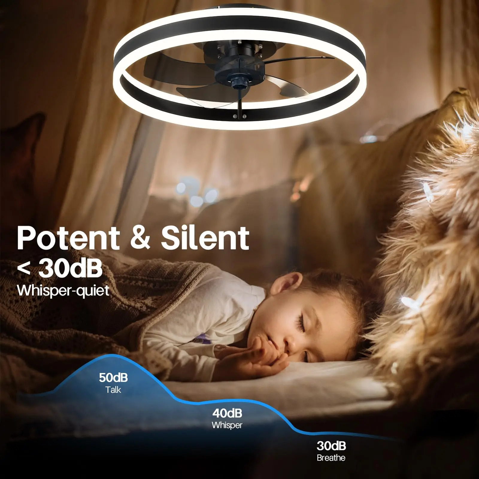 Ceiling Fan With Light And Remote Control Fanstira LED Lamp Small Decorative Fans Cooler Decoration For Bedroom Home Appliance 250325