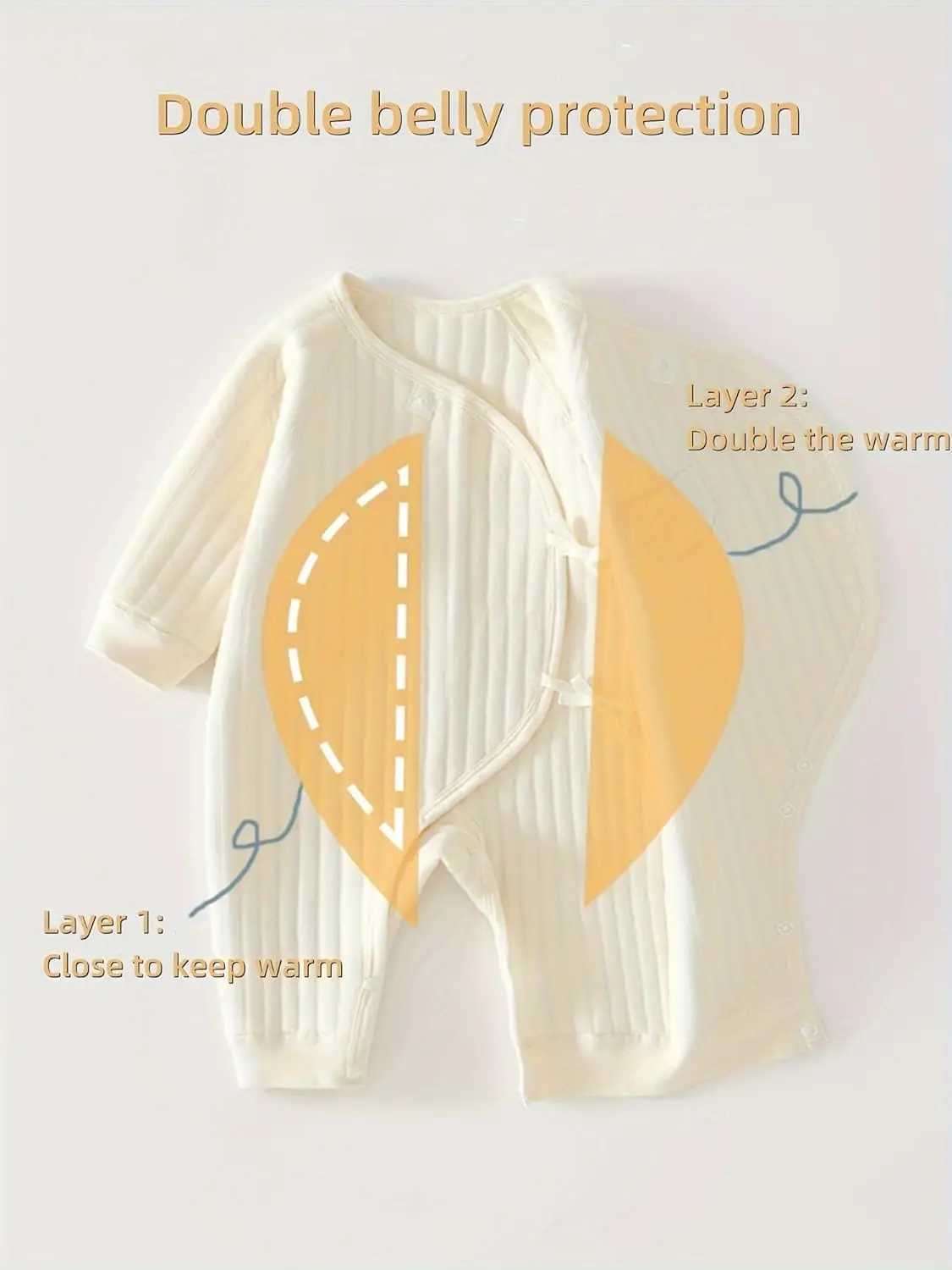 Boys and girls tight fitting clothes newborn winter Onesie clothing cotton childrens home clothing 0-6M thick spring and summer clothing Z250331