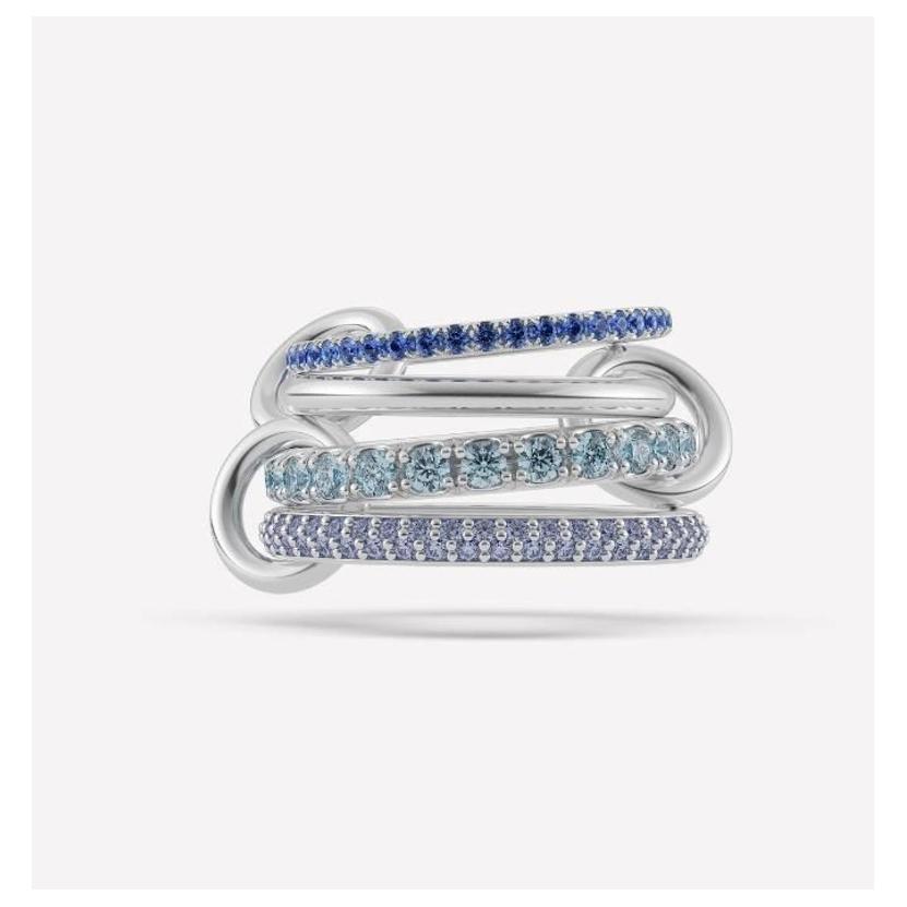 Band Rings Women Ring Iris Petunia Aqua Gemini Spinelli Kilcol Brand Designer New In Fine Jewelry Gold And Sterg Sier Hydra Kedh912 Dr Ot5Hk