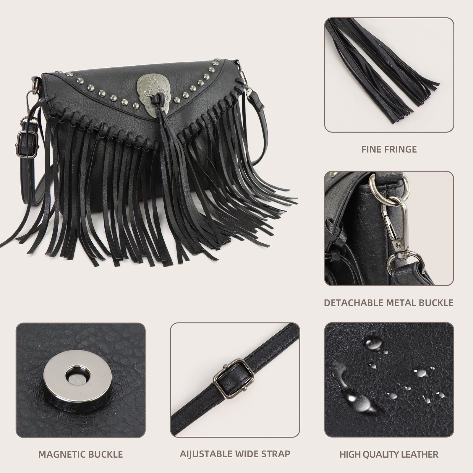 Evening Bags Celela Original Shoulder Bag For Women PU Leather Clutch er Handbags Western Purse Fringe Messenger Bag 230506