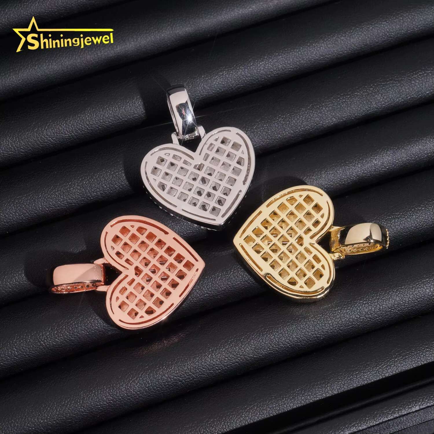 Stocks Fine Jewelry 925 Silver Moissanite Heart Pendants GRA Certification Custom Iced Out Moissanite Pendant