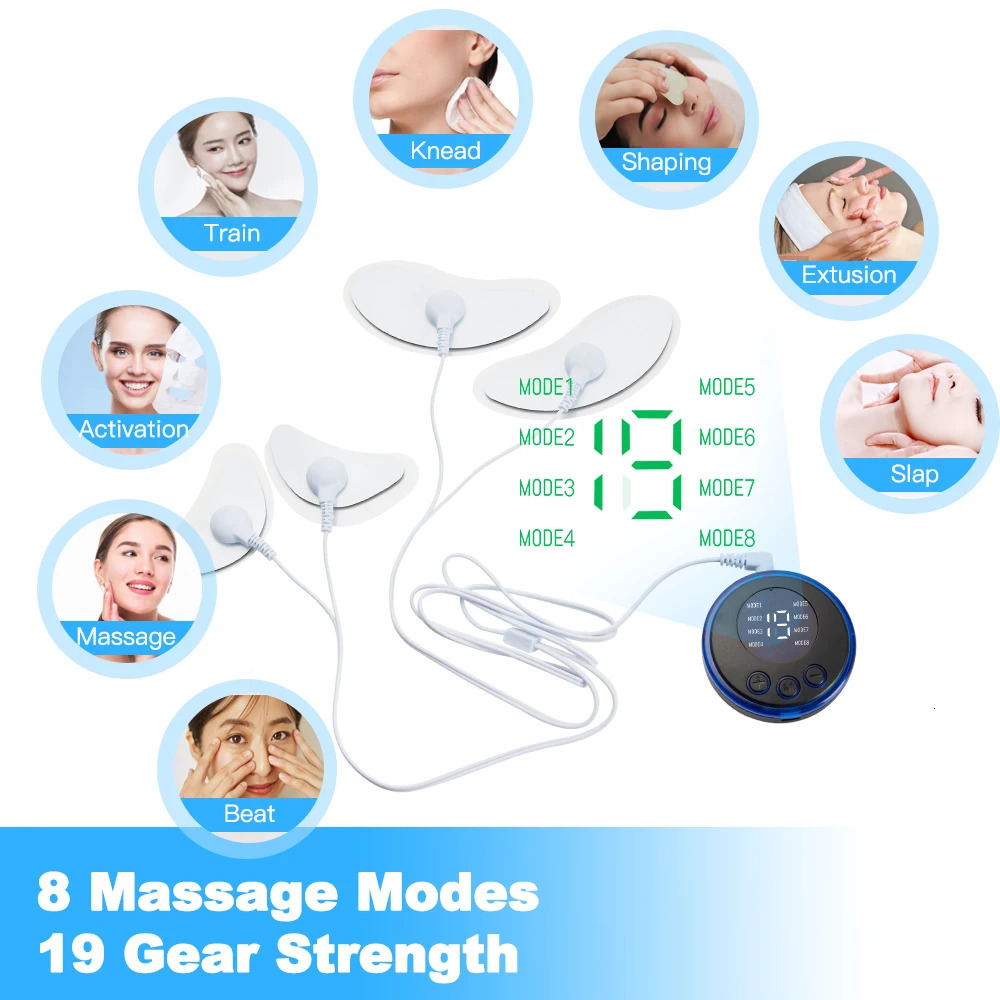EMS Facial Massager Current Muscle Stimulator Facial Eye Beauty Devic Neck Face Lift Skin Wrinkle 250322