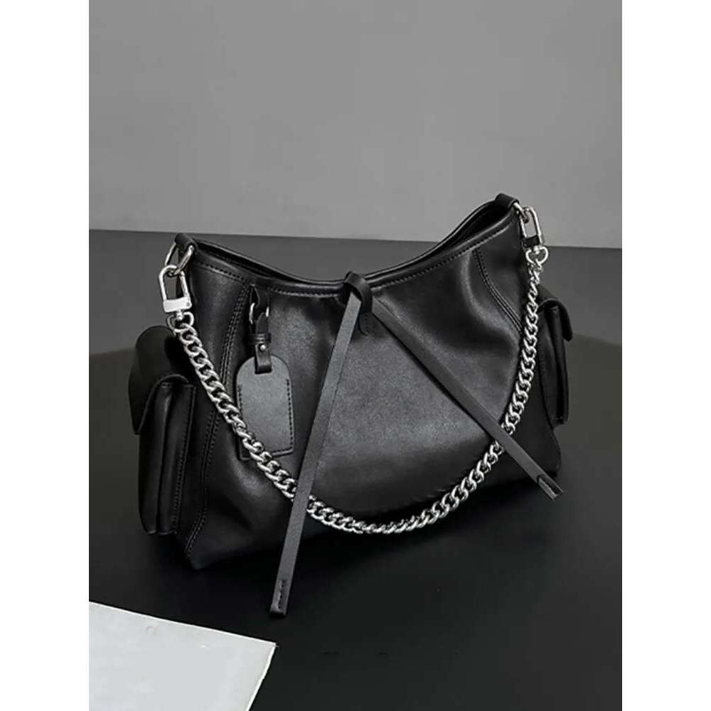 Women's Bags Office Ladies Cowskin Casual Genuine Leather Handbag New Fashion Chain Single Shoulder Bag Women Crossbody Bags