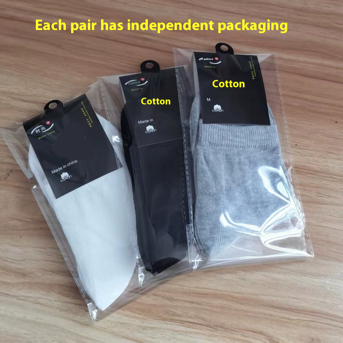 Solid color flat mid-calf casual business models suitable for all kinds of business casual sports people made of polyester A pack of 10 pairs