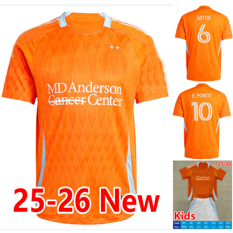 25 26 HoustonDynamo FC Soccer Jerseys ARTUR BASSI Football Shirt 2025 2026 HOME SVIATCHENKO DORSEY ENNALI home maillot de futol MEN KIDS UNIFORMS