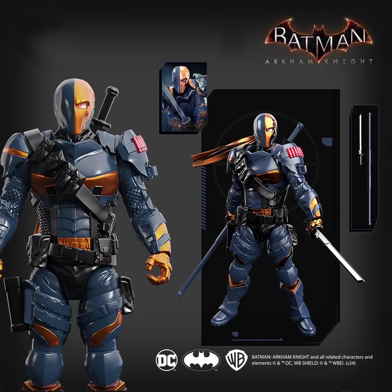 Blind Box Toy New F5 Batman Arkham Knight Deathstroke Action Figures Assembled Model 7style 10cm Action Figures Collection Hobby Model Ornaments Boys 