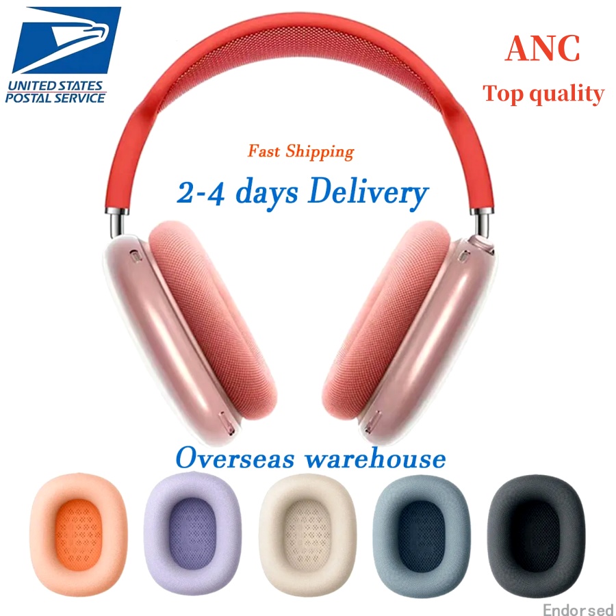USA Stock For airpods max 2 3 ANC Active Noise Cancellatio bluetooth Headphone Accessories TPU Solid Waterproof Protective case Airpods pro Maxs Headphones cover