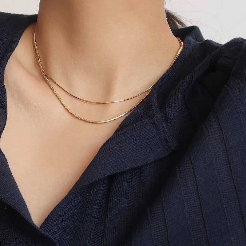 Women Necklace Chain Choker Necklaces Thin Chain On The Neck Minimalist Pendant Jewelry 2022 Chocker Collar For Girl Z250331