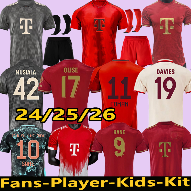 25 26 KANE OLISE soccer jerseys 125-Year Anniversary BAYERNS MUNICH SANE KIMMICH UPAMECANO MULLER COMAN 2025 2026 football shirt DAVIES MUSIALA Men Kids kit 125th888