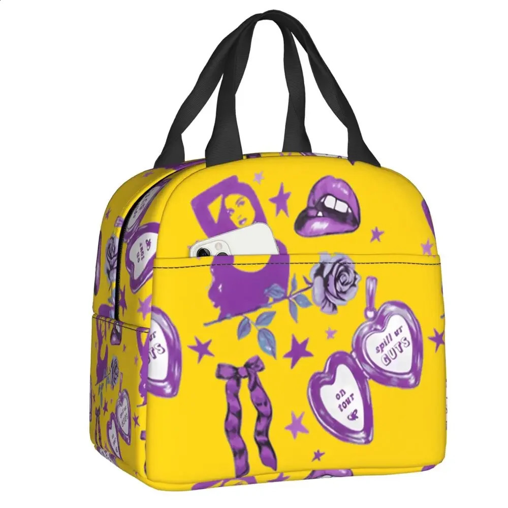Custom Olivia Rodrigos Sour Guts Lunch Bag Men Women Thermal Cooler Insulated Lunch Box for Adult Office 250328