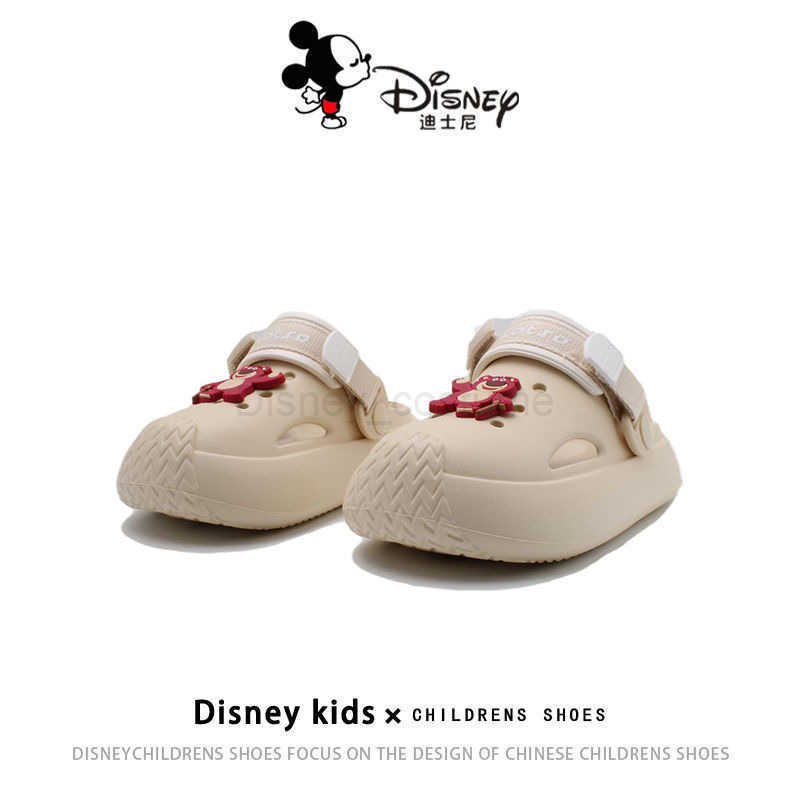 Disney Childrens Shoes Strawberry Bear Slippers 2024 Summer New Style Girls Cave Shoes Lightweight Soft Bottom Boys Beach Shoes X250317