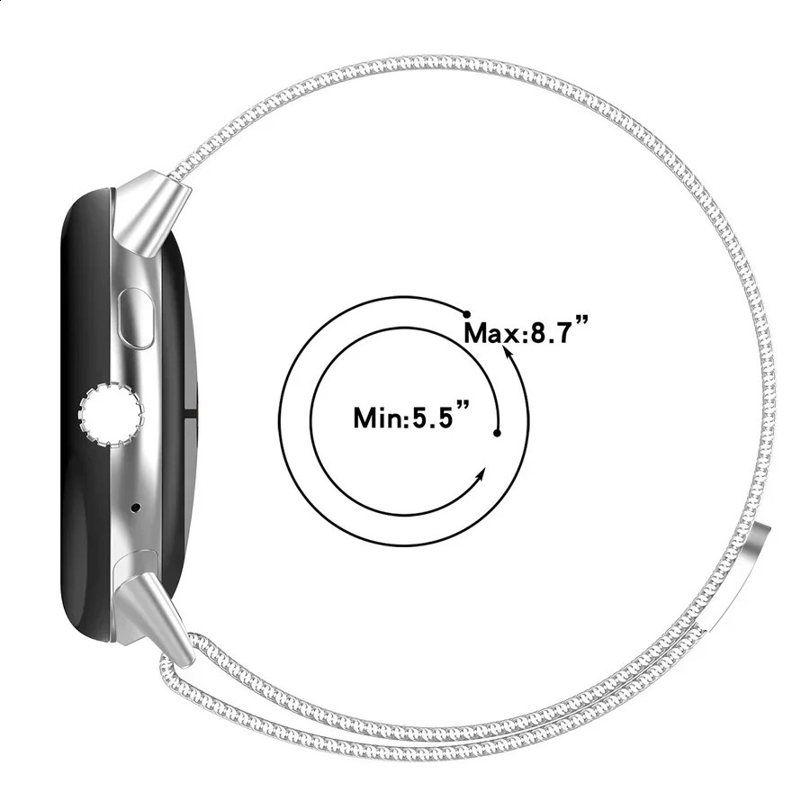 Magnetic Stainless Steel Strap For Google Pixel Watch 3 41 45mm Wristband Bracelet Replaced Correa For Google Pixel Watch 2 Band 250324