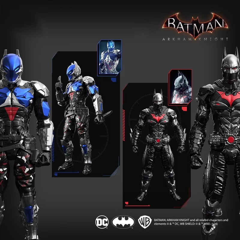 Blind Box Toy New F5 Batman Arkham Knight Deathstroke Action Figures Assembled Model 7style 10cm Action Figures Collection Hobby Model Ornaments Boys 