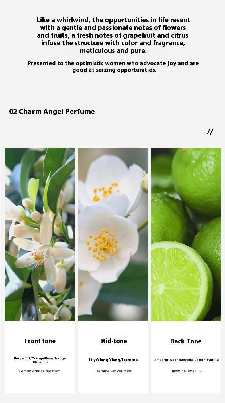 Brand perfume Womens perfume spray Flirting pheromone Persistent fruity flower vitality irresistible Light perfume Romantic W250331