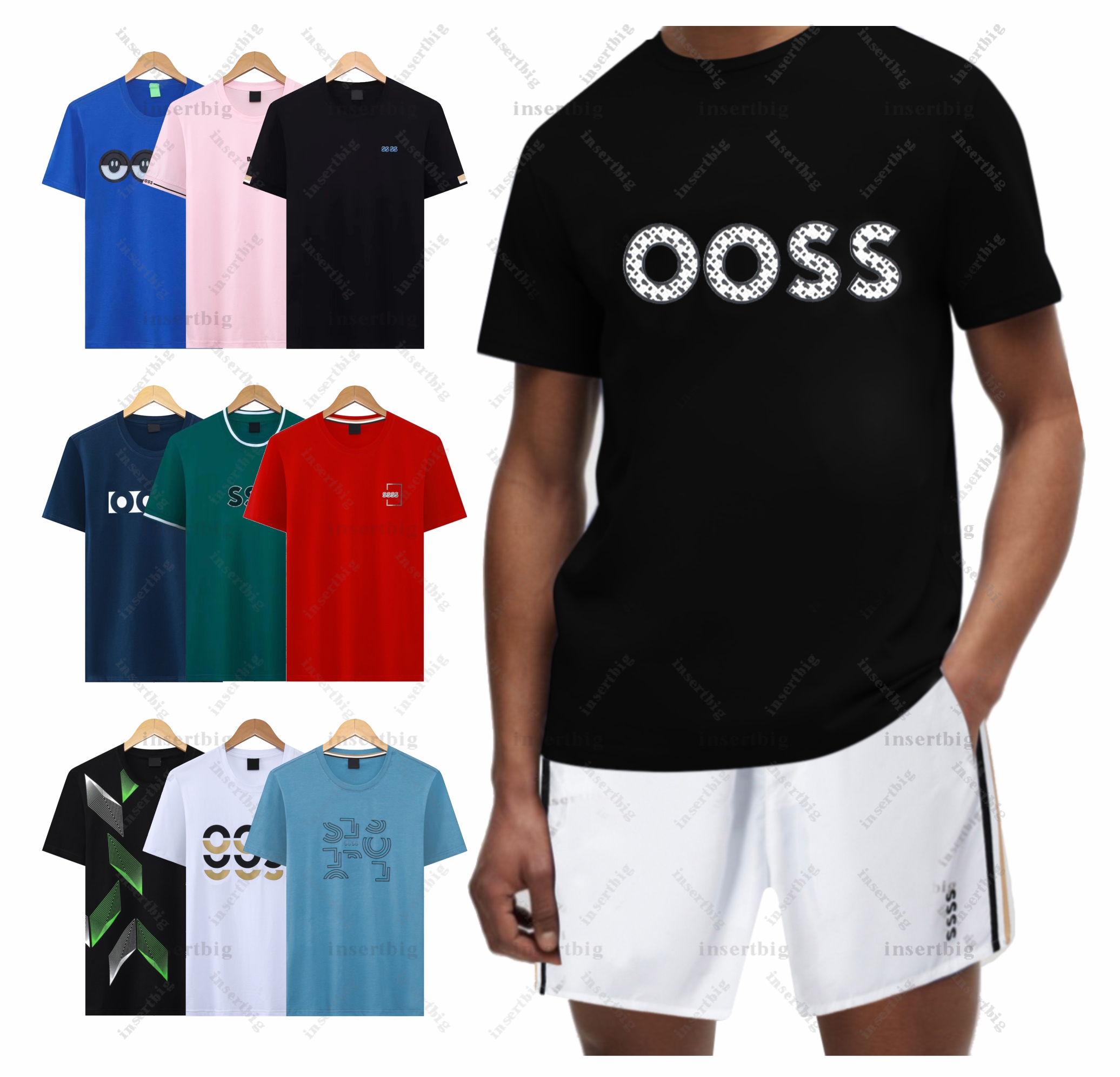Summer Designer Mens T Shirt with Letter Printing High Quality 100% Cotton T Shirt Comfortable Elastic Round Neck Men's and Women's Tshirt