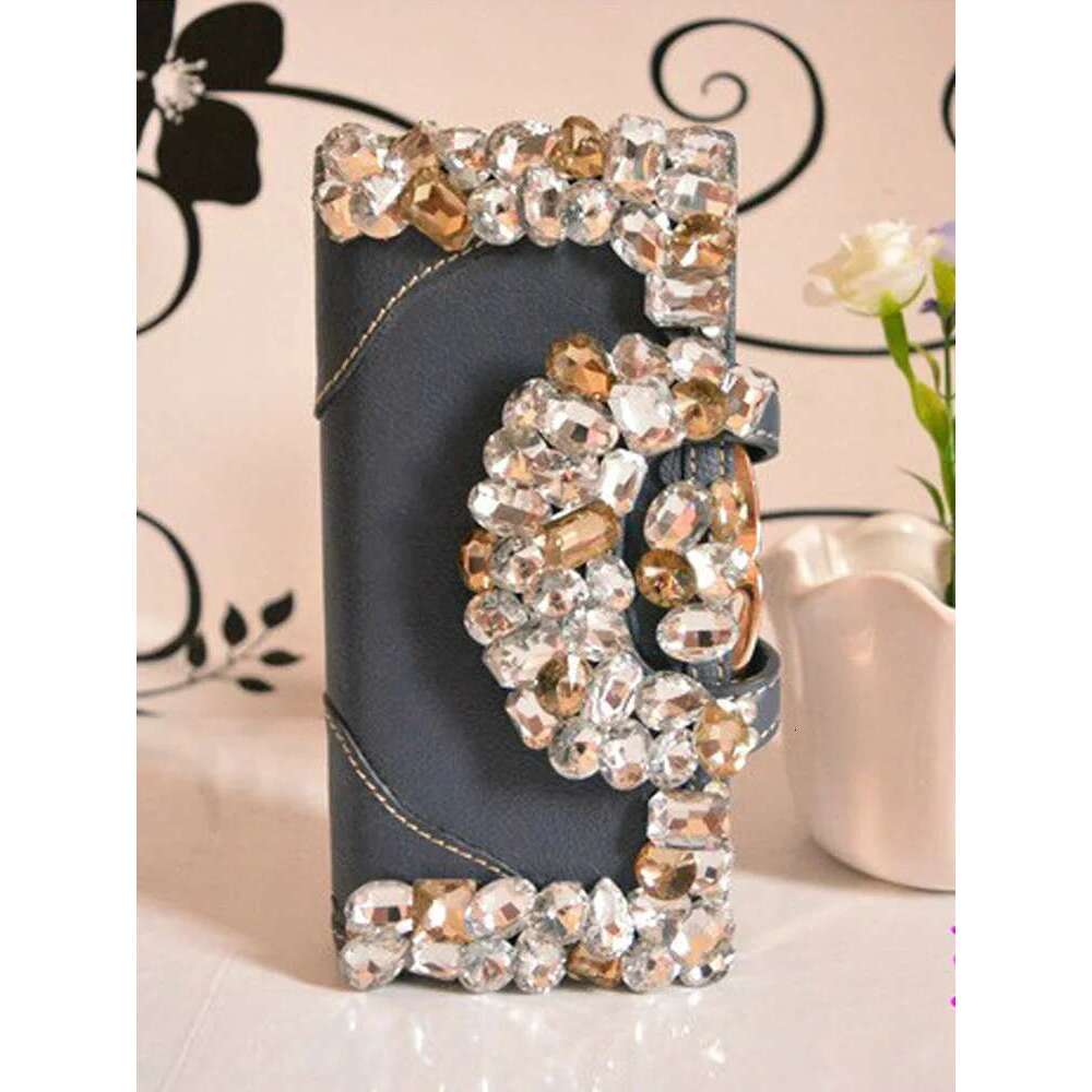 Women's Bags Fashion Women Shiny Dias Long Wallet Genuine Leather Purse Party Handbag Clutch Bag Female Crystal Hasp Card Holder Wallets