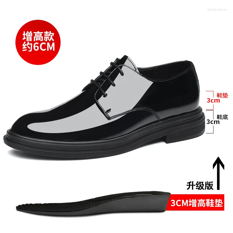 Shoes Mens Casual Patent Leather Dress Shoes: Hot Shiny Autumn Business Formal Wear 2025 :