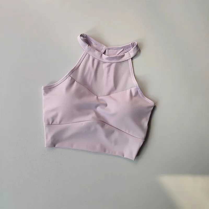 Womens mesh sports bra quick drying yoga suit vest sexy back party pad chest running fitness suitXJ250410