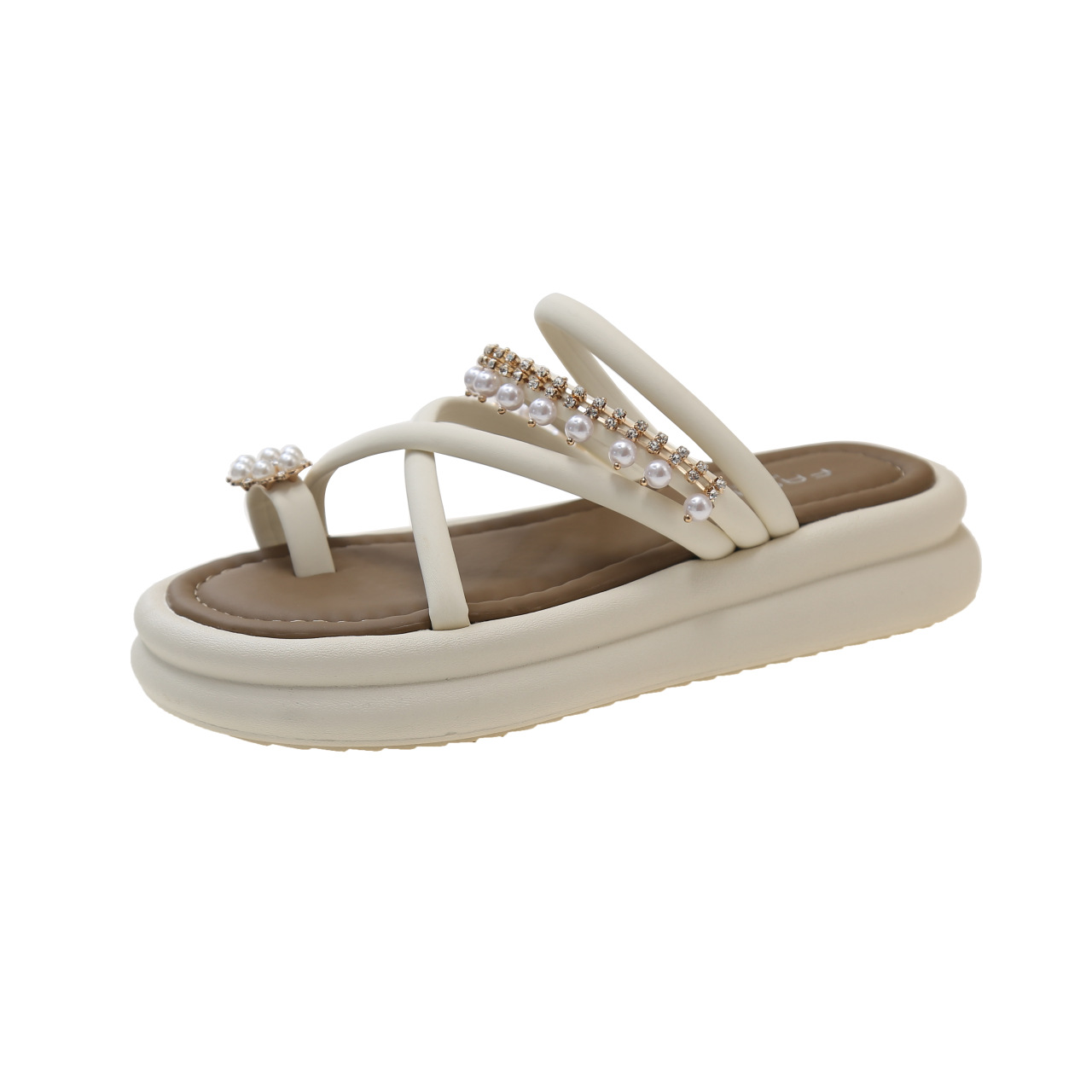Designer sandal Toed sandals free Shipping Thick soled slippers Women wearing beach sandals outside 2025 hot
