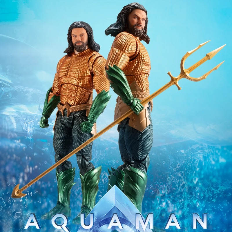 Action Figures Toy Fondjoy Toys Aquaman Model 1/9 Scale Action Figure Authentic DC Movie Aquaman Role Action Model Collectible Toy in Stock Boy Birthd