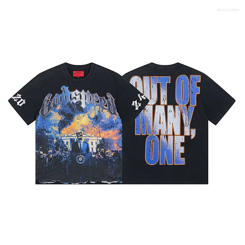 Men's T Shirts 2025 American Washed Old Street Loose Casual Short Sleeve Cotton T-shirt For Men Retro High Quality Trend