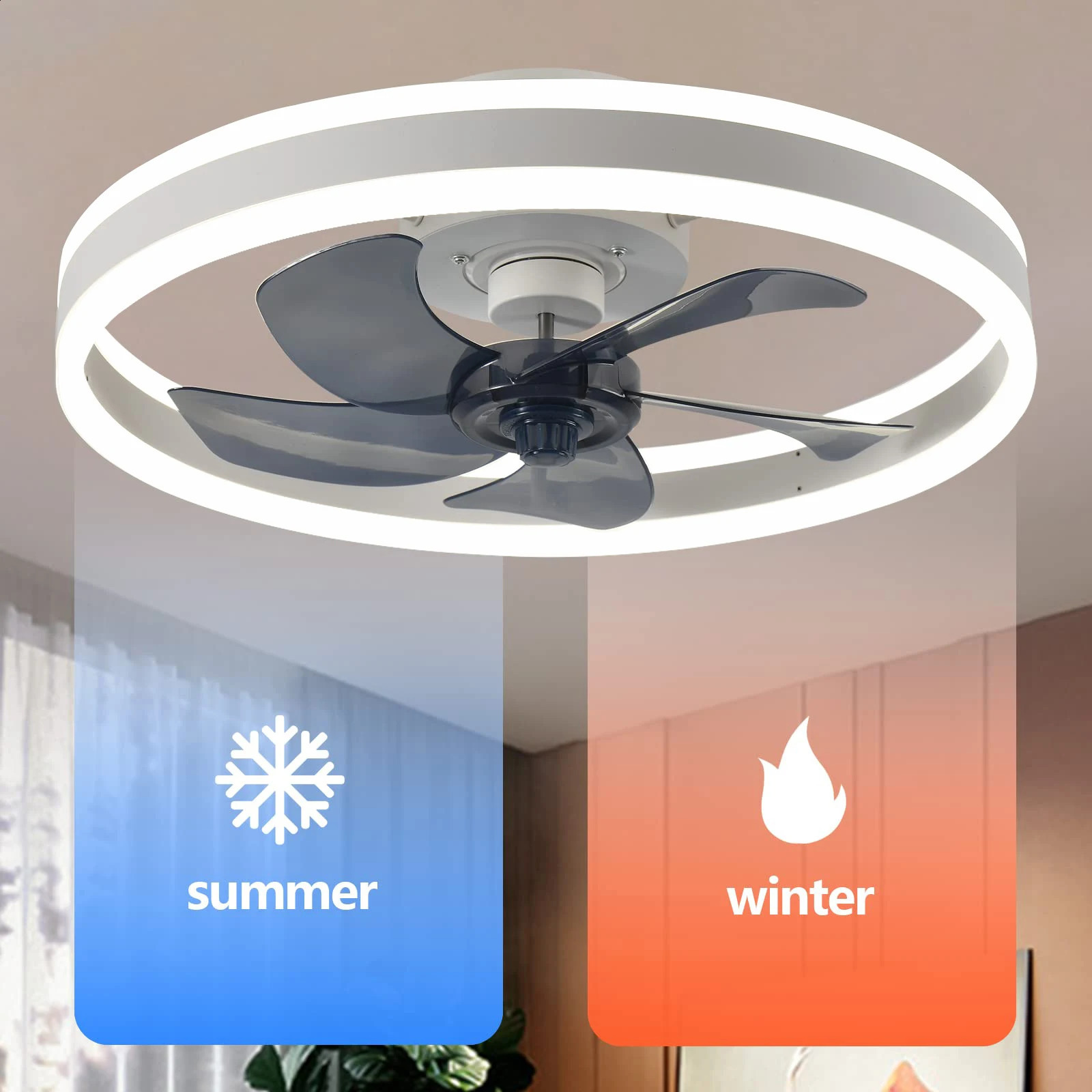 Ceiling Fan With Light And Remote Control Fanstira LED Lamp Small Decorative Fans Cooler Decoration For Bedroom Home Appliance 250325