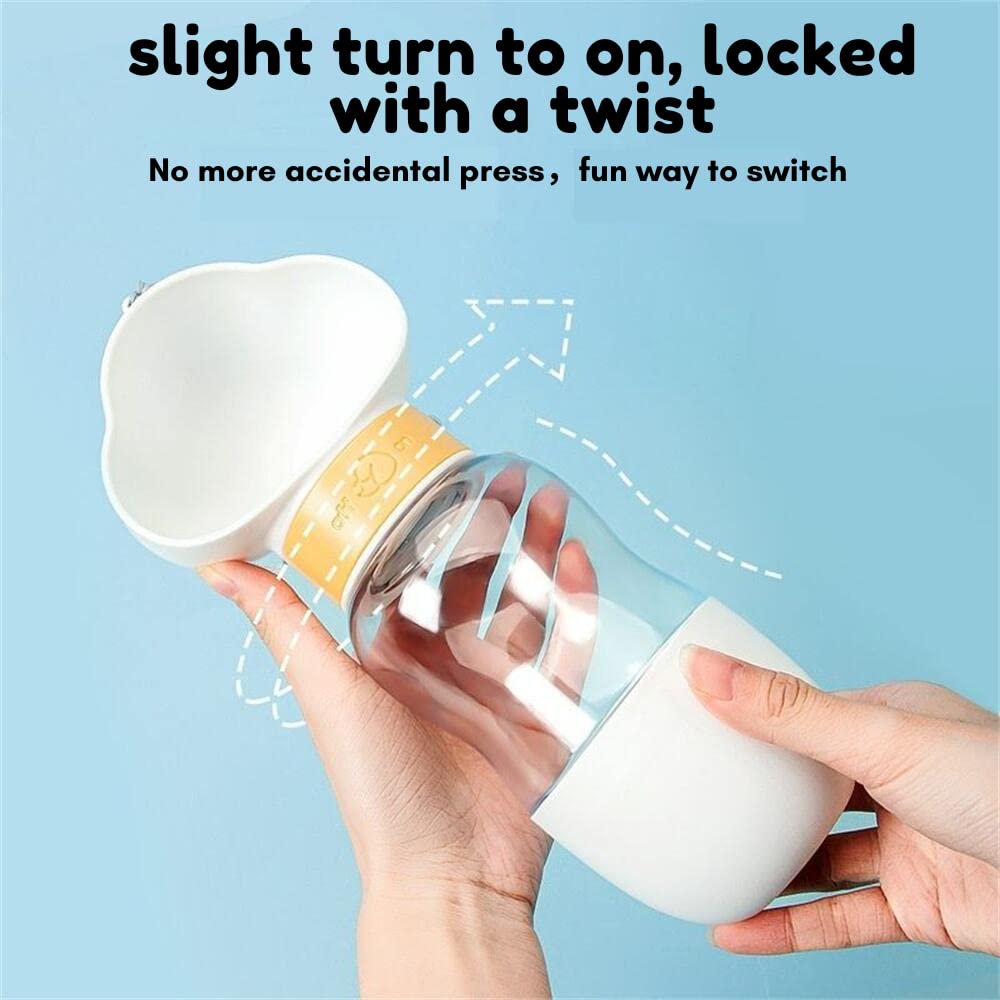 Portable Dog Water Bottle 2 in 1 Pet Water Dispenser with Food Container Multifunctional Leak Proof Dog Travel Water Bottle Drinking and Eating for Wa - view 6