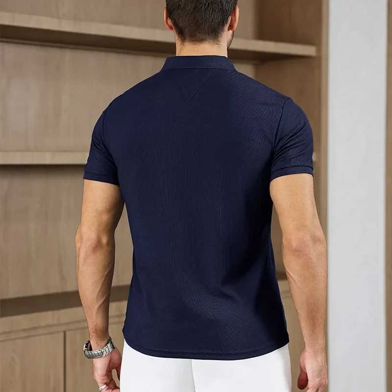 2025 new mens casual fashion embroidered short sleeved polo shirt high-end business summer comfortable paradigm topXJ250331