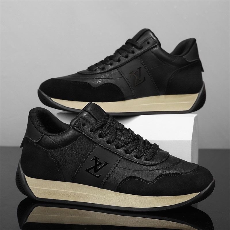Designers new free shipping 2025 new trend running casual sneakers men's shoes thick soles non-slip black fashion shoes are matched with casual s