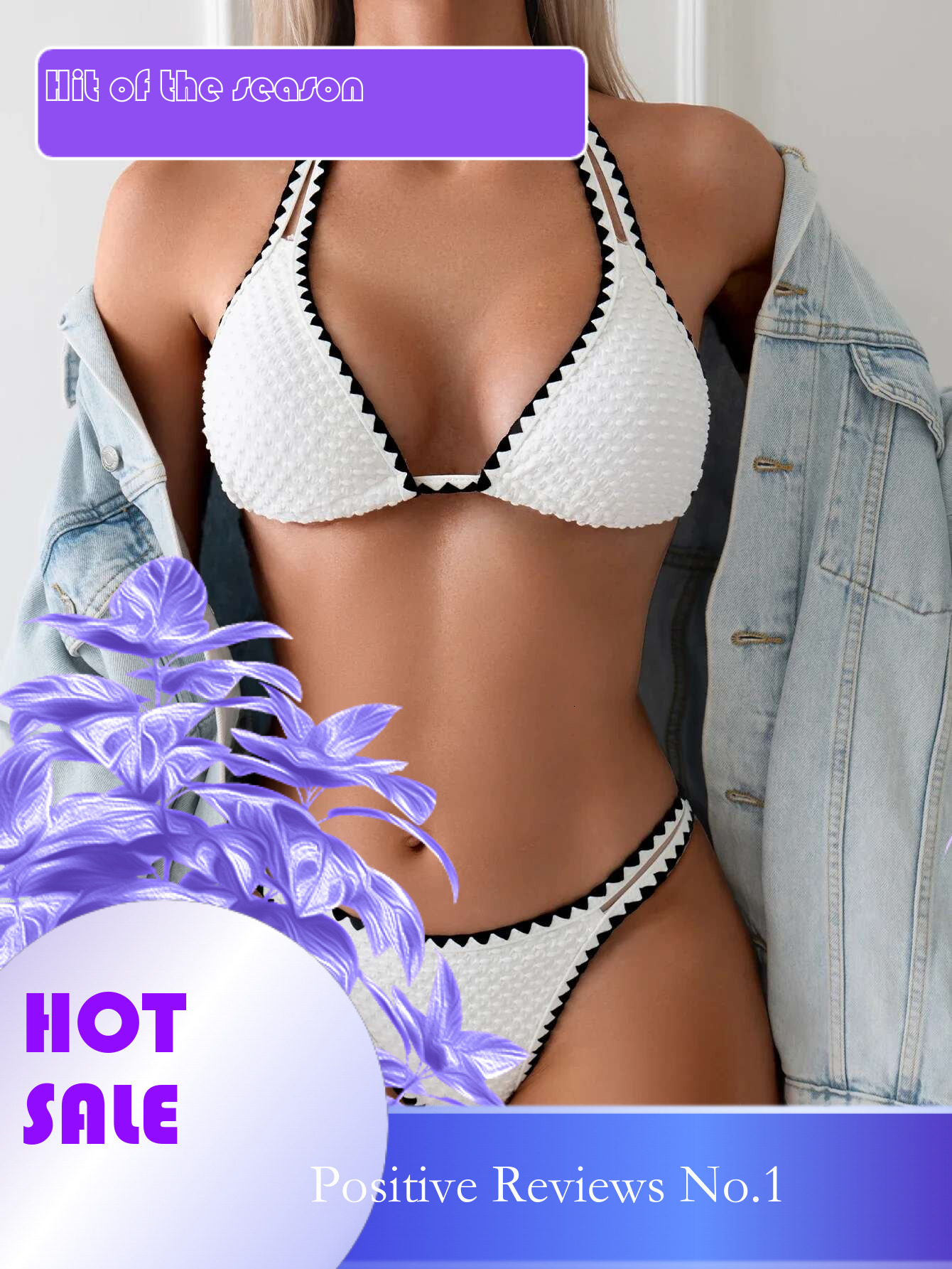Dongdumaoyi Sexy Knitted Bikini Women White Patchwork Push Up Micro Swimwear Brazilian Summer Beach Bathing Suit Thong Swimsuit Biquini