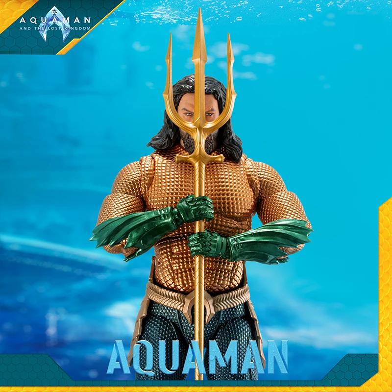 Action Figures Toy Fondjoy Toys Aquaman Model 1/9 Scale Action Figure Authentic DC Movie Aquaman Role Action Model Collectible Toy in Stock Boy Birthd