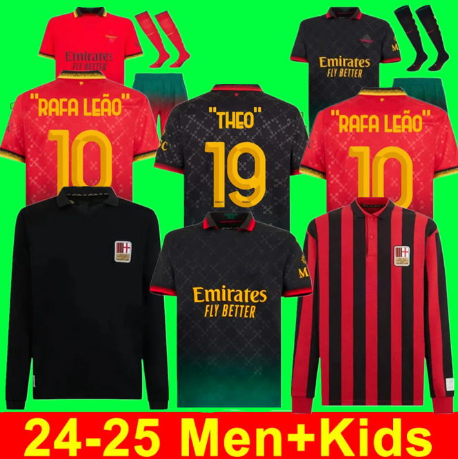 25 26 AC REIJNDERS KOCHE 125th anniversary soccer jerseys milan DE KETELAERE RAFA LEAO football shirt fourth 4th kids uniforms 2025 BONDO GIMENEZ WALKER JOAO FELIX