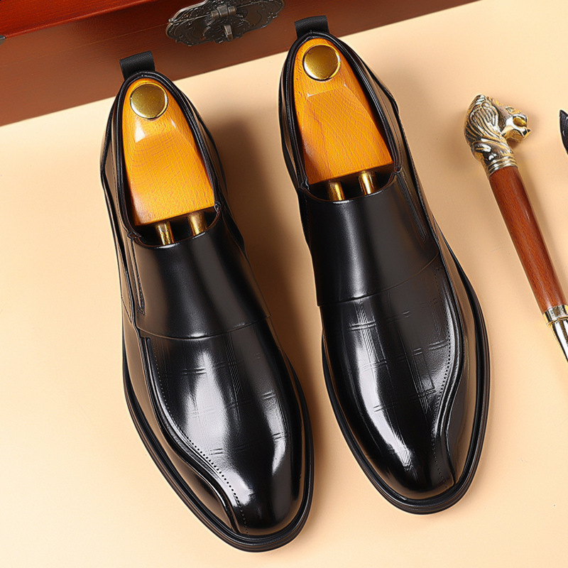 MenS Business Leather Shoes Dress Walking Shoes Light Breathable Casual Loafers Pu Leather Shoes Black Men Shoes Big Size 240605