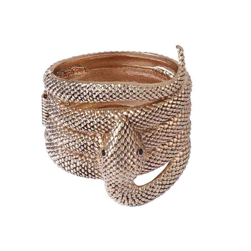 Vintage Elegant Heavy Duty Zinc Alloy Animal Wide Snake Bracelet - Stylish & Versatile Women's Casual Accessory