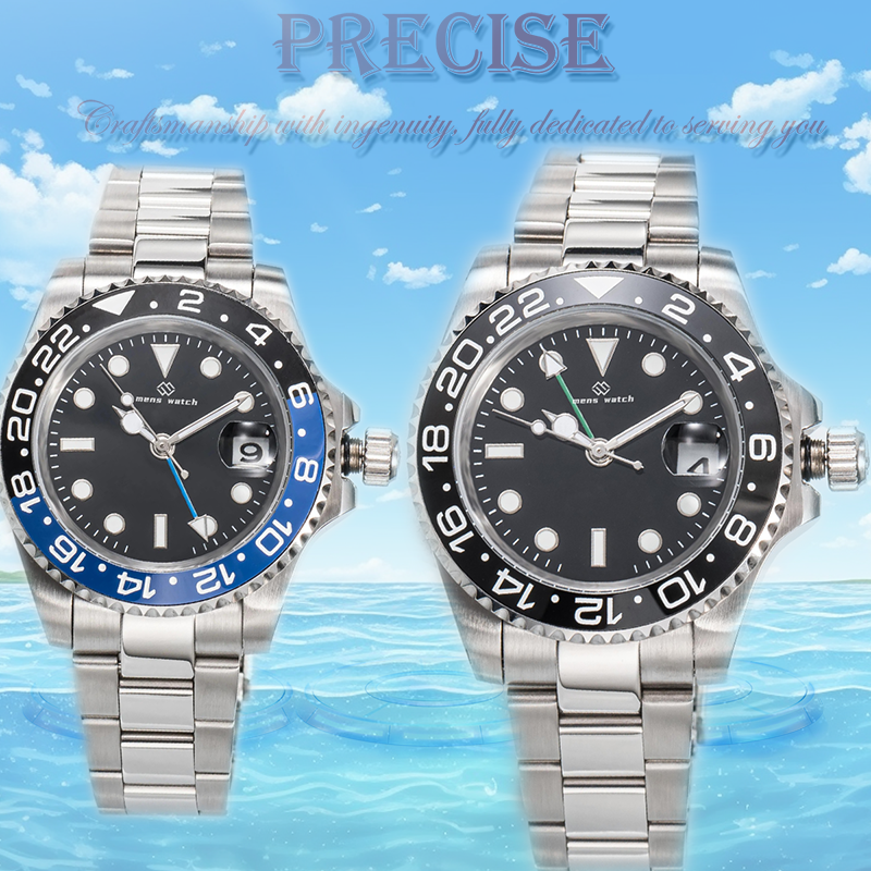 Watch Designer Watch Men's Automatic Mechanical Ceramic Watch All Stainless Steel Sapphire Glass Waterproof 41mm Men's Watch