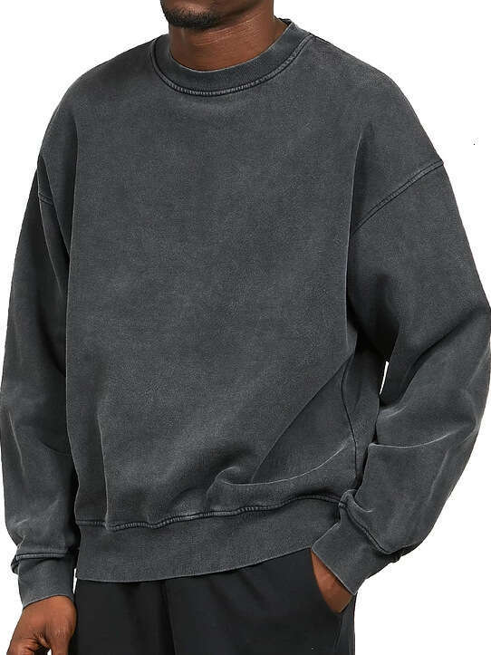 Heavy duty Thick Stir fried wer Round Neck Loose Shoulder Sleeve Men's Sweatshirt 2025 New Casual Versatile Fashion Clothing