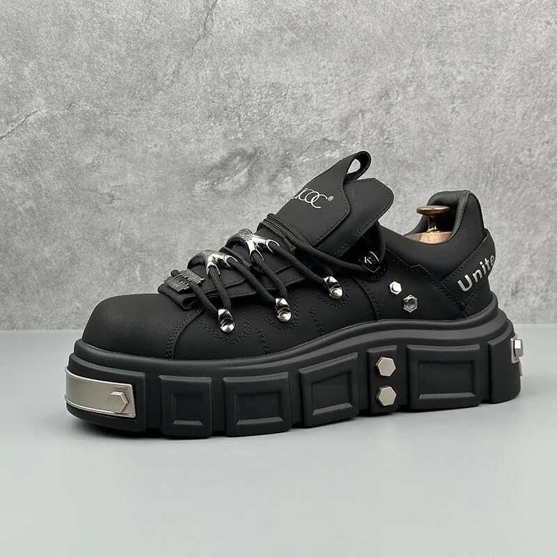 Designer Shoes Original Brand Men's Fashion Thick Soled Sneakers Street Hip Hop Style Fashion Casual Men's Rivet Vulcanized Designer Shoes