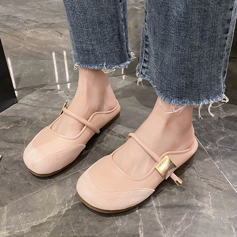 Flat bottomed slippers Designer sandal free Shipping Baotou slippers Outerwear women's travel sandals 2025